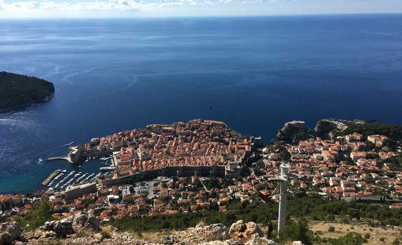Dubrovnik from cable car hill