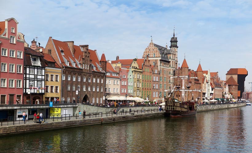Beautiful harbour building of Gdansk