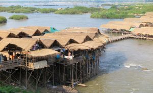 Village on Mekong river