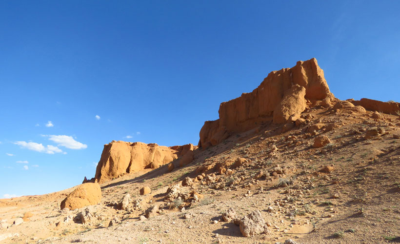 Eroded cliffs in Mongolia